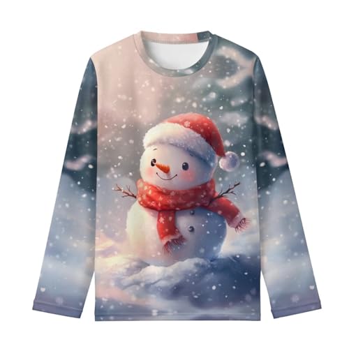 Image of Girls Long Sleeve Shirts Casual Crewneck Soft T-shirts for Girls 3-16 Years Old