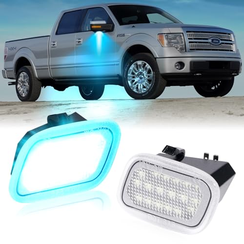Lámparas LED Ice Blue para espejos Ford F150 y Super Duty miniatura 1