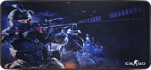 Image of Large Extended Long 700 x 300 mm Mouse Pad for Keyboard & Mouse | Water Resistant Anti Slip Surface Ideal for Office Home and Gaming Setup (CS GO Blue -1)