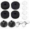 Facmogu 13PCS Cymbal Replacement Accessories, Standard Hi-Hat Clutch, Drum Cymbal Felt Pads Include Wing Nuts & Washers & Plastic Cymbal Sleeves, Replacement for Drum Set - Black