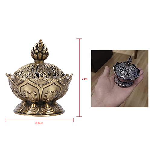 Walfront WALFRONTVT6SYOI2MQ Lotus Incense 9 Holes Mini Vintage Incense Cover Lotus Flower Shaped Incense Holder thumb #4