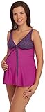 Be Mammy Premamá Trajes de Baño 2 Piezas Tankini Ropa Verano Maternidad MujerC1R92N (Rosa/Azul Marino, 38)