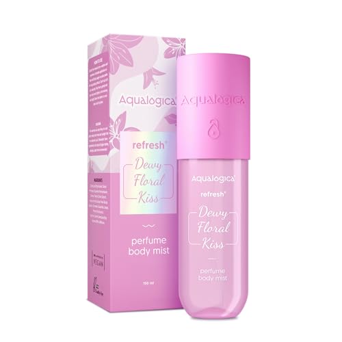 Aqualogica Dewy Floral Kiss Perfume Body Mist | 2-in-1 Spray