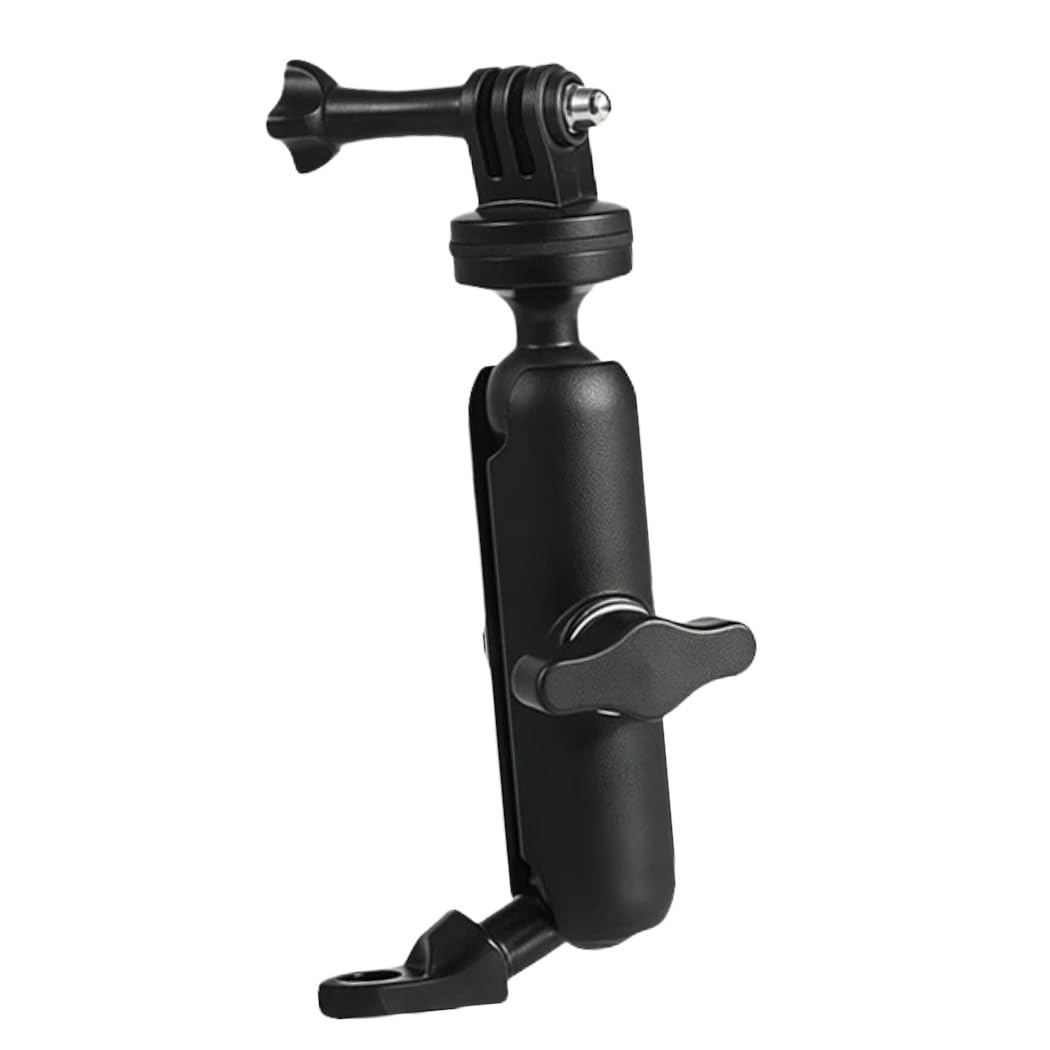 CAM-Grip Aluminium Alloy 360° Rotatable Mirror Mount for Bikes & Motorcycles | Universal Action Camera Holder | 180° Adjustable, Heavy-Duty, Secure Clamp – Black-image-21