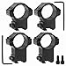 LONSEL 1'' Dovetail Scope Rings, 2Pcs High Profile & 2Pcs Medium Profile 1 Inch Scope Mount Rings for 11mm Dovetail Rails (Medium Profile - 2 Pack)