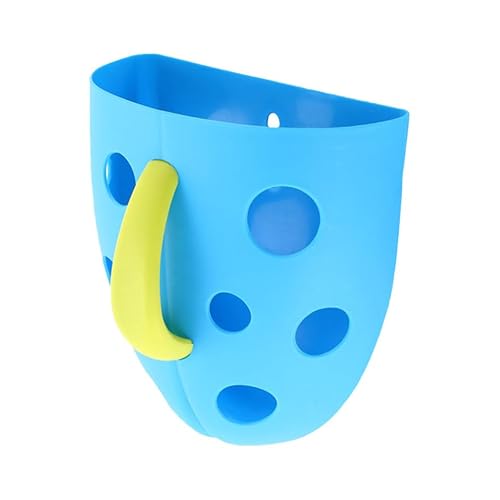 SUPVOX Wall-Mounted Bath Toy Organizer with Suction Cups Storage Pouch for Easy Cleanup and Quick Drying for Bathroom and Play Areas