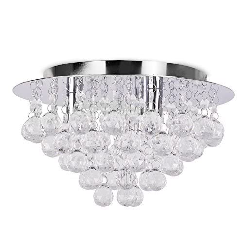 CRYSTA WORLD K9 Crystal Chandelier Modern Light Fixture(Warm White) (Design 19) L12/W12/H12