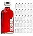 casavetro Bottiglie di vetro vuote da 100 ml, 30 pezzi, con tappo a vite, 100 ml, bottiglia di vino, grappa, aceto, olio da riempire, 0,1 litri (30 x 100 ml)