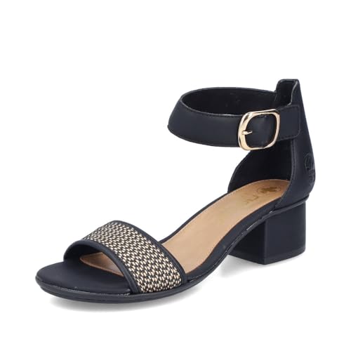 Thumbnail - Rieker Damen Klassische Sandalen 64952, Frauen Sandalen,Sommerschuhe,Freizeitschuhe,offene Schuhe,Strandschuhe,schwarz (...