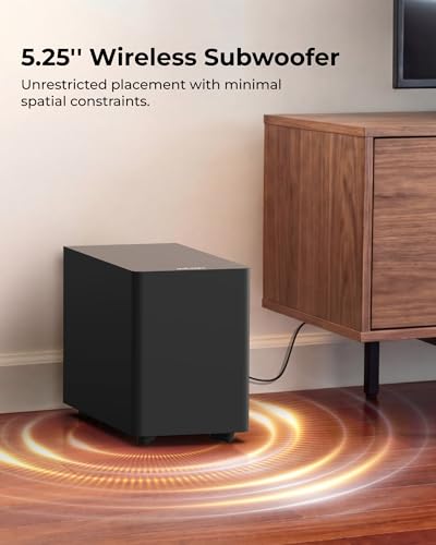 Image of ULTIMEA Soundbar with Wireless Subwoofer, 240W Peak Power, VoiceMX & BassMX, App Control, 2.1ch Sound Bar for tv, Adjustable Bass, HDMI, Optical, Bluetooth 6.0, Poseidon M30 (2026 Model)