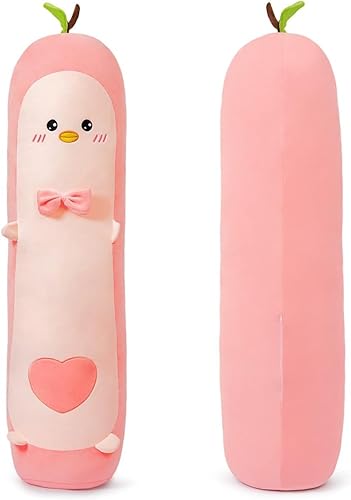 FAVOSTA Almohada de aguacate de animal de peluche, suave juguete de peluche Kawaii de aguacate para abrazaralmohada corporal para niños (rosa, 23.6