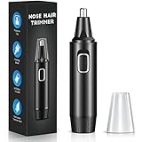 Rolgno Cortapelos Nariz Profesional, Cuchillas de Doble Filo Corta Pelos Oreja y Nariz sin Dolor, Función con Pilas...
