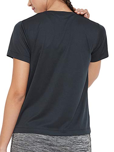 Image of Clovia Women's Polyester Activewear Short Sleeve T-Shirt