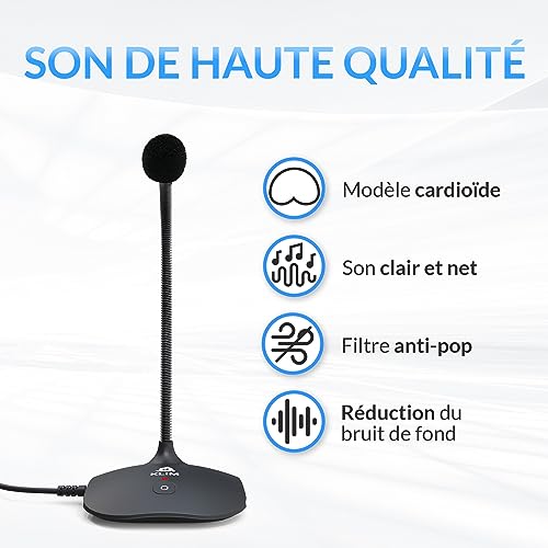 Microphone USB PC résolvant les voix robotiques sur Mac et ordinateur portable - 4