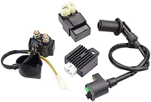 GOOFIT Ignition Coil CDI Solenoid Relay Voltage Regulator kit for GY6 50cc 125cc 150cc Engine ATV Go Kart Dirt Bike Pit Bike Scooter Moped