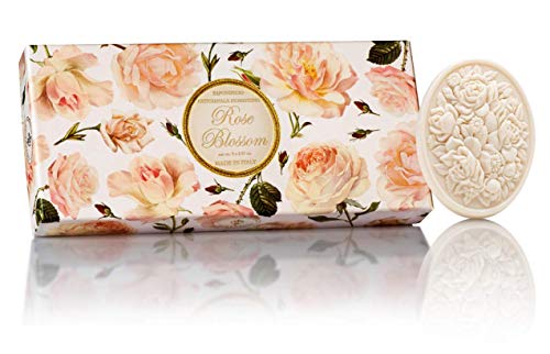 Jabón de Rosa, pack regalo 3 pastillas de 125 g, Jabón artesanal italiano de Saponificio Artigianale Fiorentino