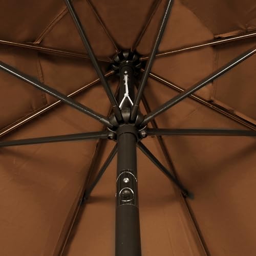 blissun 939 outdoor patio umbrella outdoor table umbrella yard umbrella market umbrella with 8 sturdy ribs push button tilt and crank