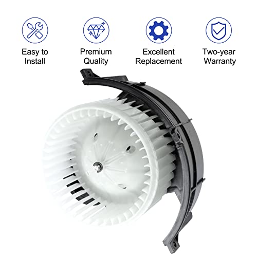 700262 Hvac Heater Blower Motor With Fan Cage Compatible With Audi Q7 Motor 2007-2015, 2004-2010 Volkswagen Touareg, Replaces# 7L0-820-021-Q 7L0820021Q 4L1820021B Air Conditioning Motor Fan Assembly #TOP3