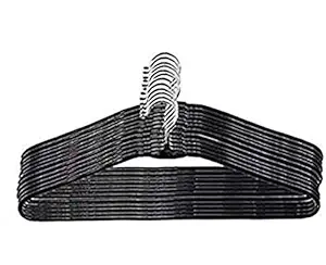 IMTION 10 Pcs Cloth Hanger Heavy Stainless Steel with Plastic Coating | Clothes Hangers for Wardrobe | Clothes | Wall | Bathroom | Clothes Hanging |