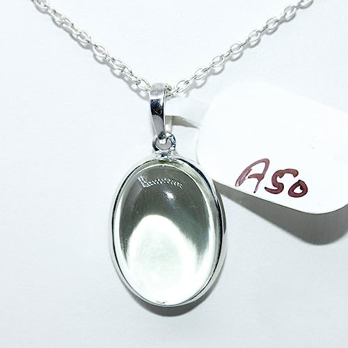 Pendentif en améthyste verte naturelle et argent massif - 5