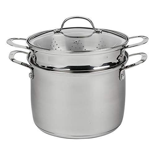 Comparison: Best Swiss Diamond Stock Pot 7 Swiss Diamond 3-in-1 Stainless Steel Cookware Set – 7.6 Quart Stock/Cooking/Pasta Pot with Strainer, Vegetable Steamer Basket, & Lid – Oven- & Dishwasher-Safe with Stay-Cool Handles