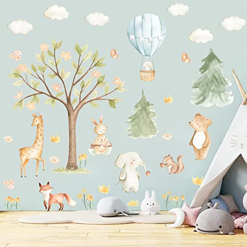 Vinilo Decorativo Infantil Animales Bosque Acuarela miniatura 5