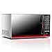 PLEASUR Blat roboczy w stylu retro, 700 W, stal walcowana na zimno, 5 mikropowów, rozmrażanie i automatyczne gotowanie, wyświetlacz LED, zabezpieczenie przed dziećmi