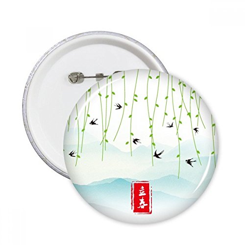 Cadeau multicolore pins commence le printemps 24 termes solaires 5pcs