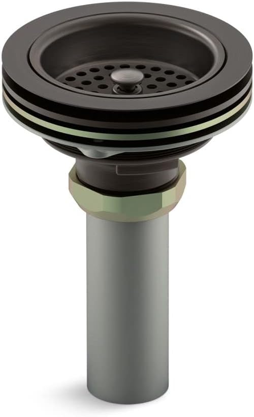 KOHLER K-8801-2BZ Duostrainer Sink Strainer, Oil-Rubbed Bronze, 1.5