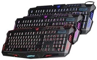 A877 Russian Version Wired 3 Color Adjustable Backlit Gaming Keyboard - Keyboards & Mouse Keyboards - 1 x A877 3 Colors Backlight Wired Gaming Keyboard Fire Cracks USB Powered for Gamers