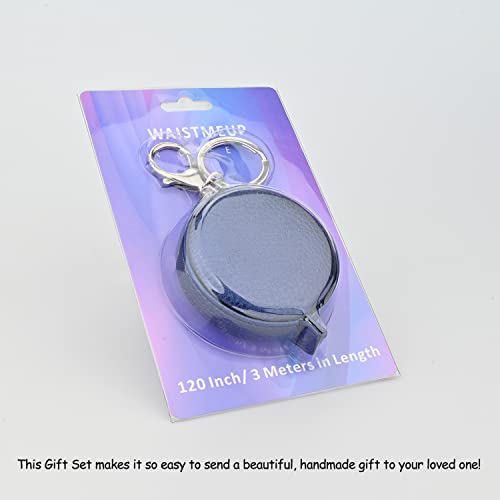 Image of Tape Measure for Body Measuring Tape Double Scale Body Sewing Flexible Ruler for Medical Tailor Craft Ruler, Retractable Key Chain Mini Tape Measure 120 Inches /300cm (Black)