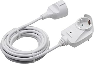 Schwabe 7430680 Kabel Przedłużający do Użytku Wewnętrznego, Biały 3 m