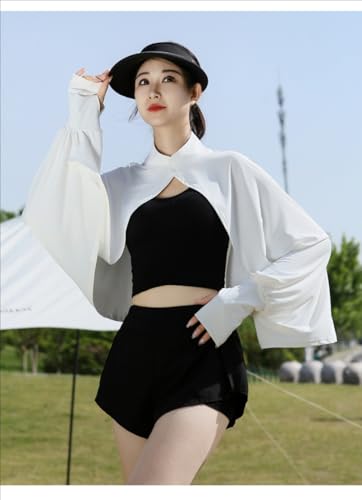 Women's Cooling Shawl Arm Sleeve Neck Sun Protection Cape Sun-proof Cover Cloak for Women Summer SPF Long Sleeve2