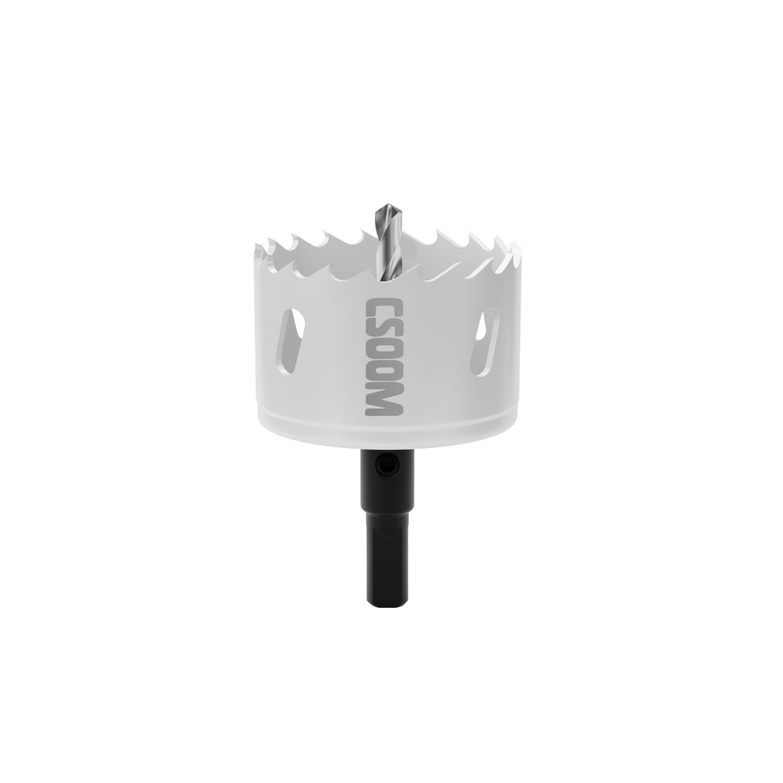 CSOOM Sega a tazza M42 BiMetall da 60 mm, bianca, per utensili di perforazione in legno, plastica, cartongesso e lamiera