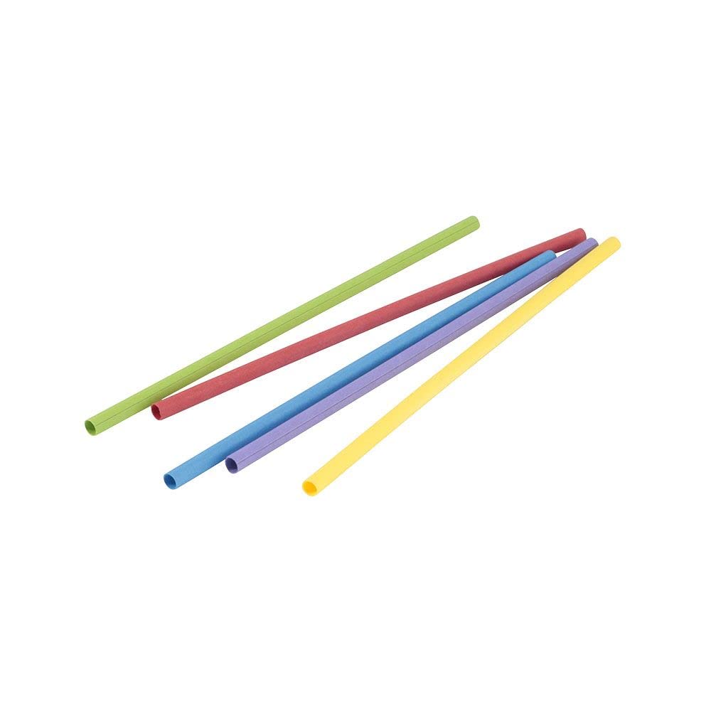 BIOZOYG Papierowe słomki do picia 20 cm, średnica 6 mm, biodegradowalne, kolorowe słomki zwijane pionowo, na imprezę, do koktajli, 2800 sztuk