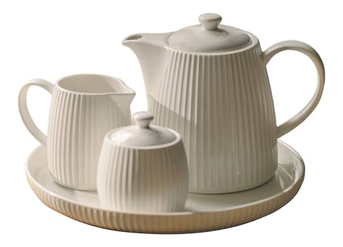 home&you - Teekanne Linioso, 900 ml, mit Zuckerschale und...