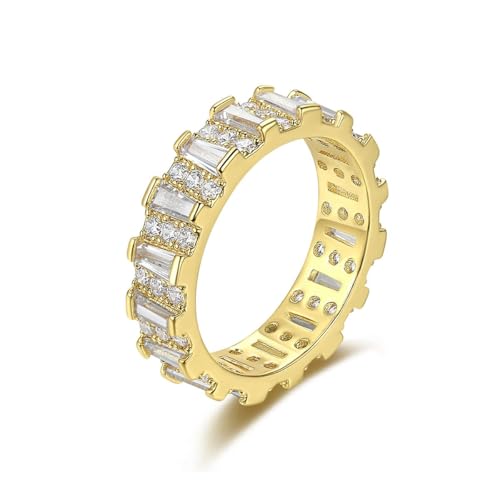 Moissanite Wedding Bands in 14K Gold for Women, Stackable Promise Rings, Extraordinary for Wedding or Anniversary, Size 6-9