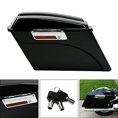 Alforjas rígidas negras TCT-MOTORPARTS para modelos Harley Davidson Touring 1993-2013 miniatura 4