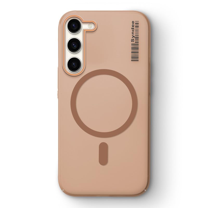 Image of Mr. Case Back Cover for Samsung S23 5G Sleek Frosted Translucent Back with Wireless Charging Support | Anti-Scratch Shockproof Phone Case - Brown