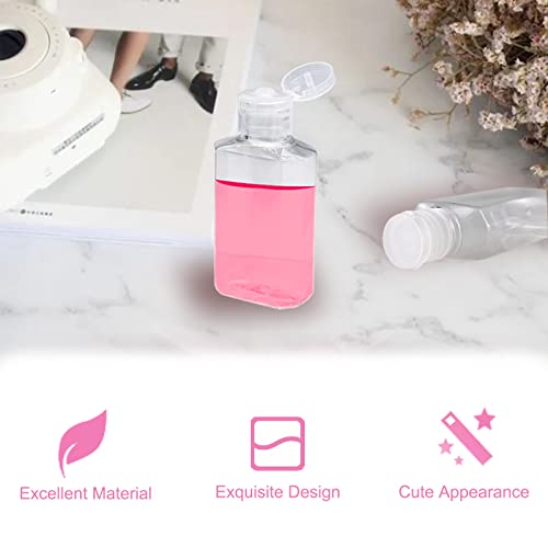 40 Pack 2 Oz Plastic Refillable Bottles with Flip Cap, Travel Size Bottles, Reusable Containers for Business Trip, Outdoor Camping4