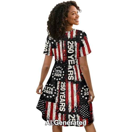 Image of Women's Summer Dresses Short Sleeve Formal Dresses with Pockets | Lightweight polyester fabric delivers cool airflow during hot summer outdoor activities