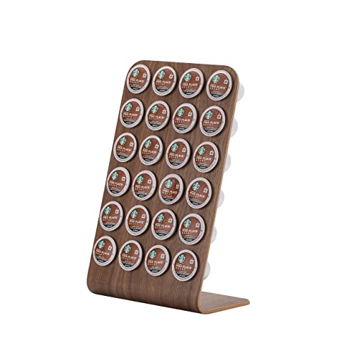 Samdi Coffee Pod Holder, K Pod Holder - 24 Pod Capacity K Cup Holder Organizer And K Cup Holder Wide, Coffee Bar Accessories Compatible With K Cup(Walnut) #TOP11