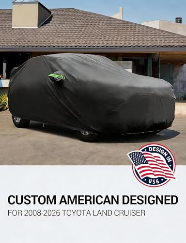 Image of Proadsy Custom Fit 2008-2026 Toyota Land Cruiser Car Cover Waterproof Sun | UV-Blocking Waterproof With Soft Lining Prevents Leaks & Scratches. Perfect For Sunny, Snowy Outdoor Parking, Garage Storage