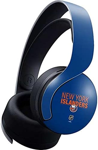 Skinit Decal Gaming Skin Compatible with Pulse 3D Wireless Headset for PS5 - Officially Licensed NHL New York Islanders Black Text Design