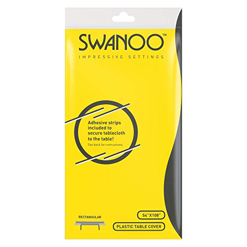 Yellow Scallop Disposable Table Runner. 5 Pack 14 X 108 Inch. Plastic Table Runner Adds A Pop Of Color To Your Party Table, By Swanoo #TOP5