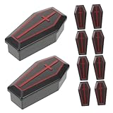 Mini cercueil : la boîte à cercueil est fabriquée en plastique stable, décorative et fiable, qui peut utilisée pendant longtemps, petits ornements de cercueil