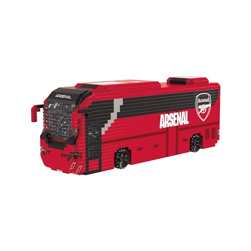 FOCO Officially Licensed Arsenal FC Football BRXLZ Bricks 3D Coach Toy Model - Premier League Construction Toy - 1347 Pieces - Ages 12+ - Sports Merchandise