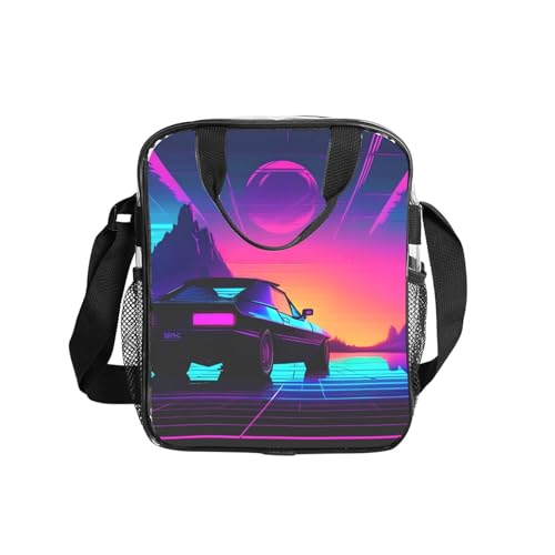 RetMicrowave Picture Print Clear Lunch Bag �H�i�e�� �H�� �w�Z �d�� ���s ���ٓ�