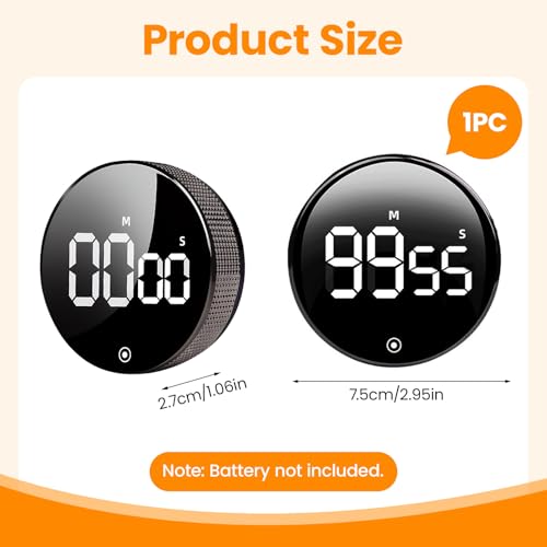 Kitchen Timer Magnetic, HAVIRI Productivity Timer Digital Countdown Countup Timers with Large LCD Disply, 3 Presets (5/15/25min) Adjustable Visual Kitchen Timers for Cooking Baking Yoga Studying - Image 3