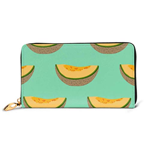 Preisvergleich Produktbild JHGFG Mode Handtasche Reißverschluss Brieftasche Melone Sommer Früchte Muster Telefon Kupplung Geldbörse Abendkupplung Blockieren Leder Brieftasche Multi Card Organizer